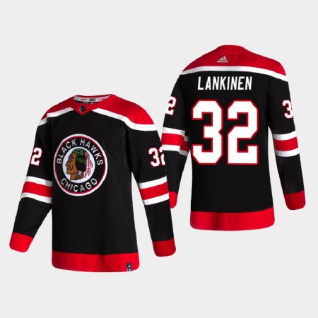Herren Eishockey Chicago Blackhawks Trikot Kevin Lankinen 32 2020-21 Reverse Retro Authentic
